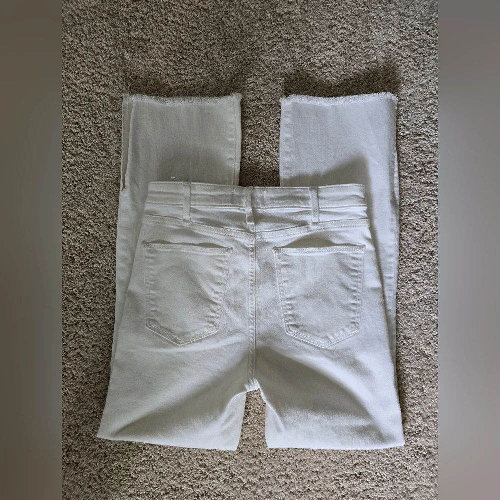 Abercrombie And Fitch Simone High Rise Ankle Flare White Jeans NEW sz. 0 25 - Picture 10 of 10